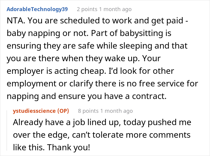 Babysitter Storms Off After Client Calls Her "Expensive" For Charging While Their Baby Sleeps