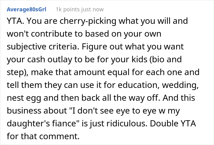 Dad Let His Daughter Know He Won&rsquo;t Be Paying For Her Wedding And Refuses To Help Her Further With Student Debt, But Contributes To Stepdaughter&rsquo;s Wedding