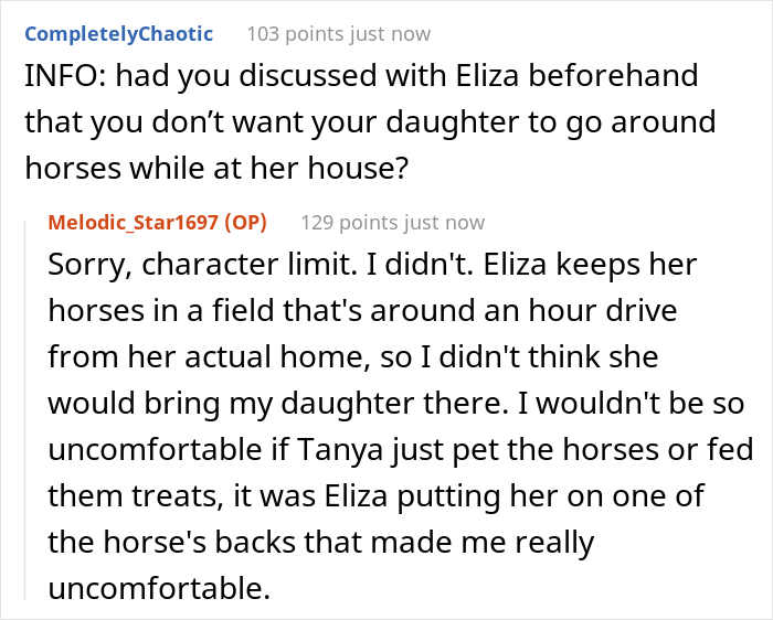 Mom Online Asks If She Was Too Harsh To Her Friend After She Confessed Taking Her 4 Y.O. Daughter To See Horses Mom Online Asks If She Was Too Harsh To Her Friend After She Confessed Taking Her 4 Y.O. Daughter To See Horses