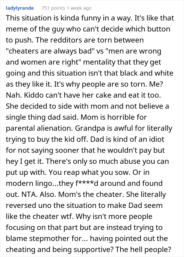 Dad Asks If He's A Jerk For Teaching Daughter A Lesson Of Respect To His New Wife And Kid By Refusing To Pay For Her College