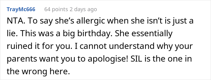 &ldquo;AITA For Leaving After I Found Out My SIL Was Lying About Her Food Allergy?&rdquo;