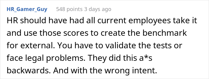 HR Makes Employees Take A Skill Test Designed For New Hires, They Maliciously Comply, HR Ends Up Scoring The Lowest