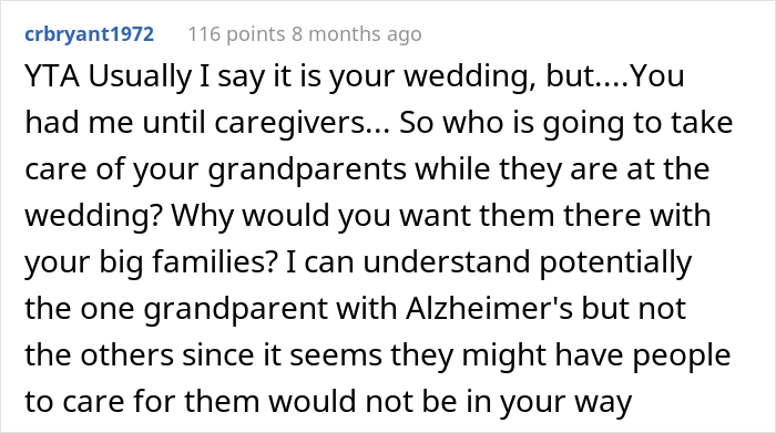 &ldquo;Am I The Jerk For Not Wanting Old People At My Wedding?&rdquo;