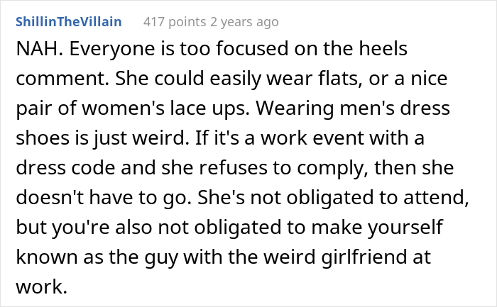 &ldquo;[Am I The Jerk] For Wanting My Girlfriend To Wear Appropriate Shoes To An Event?&rdquo;