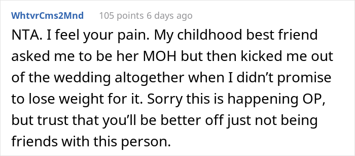 "It Would Be Genuinely Embarrassing For Me To Wear The Dress": Bride Livid After Bridesmaid Drops Out Because Of The Dress "It Would Be Genuinely Embarrassing For Me To Wear The Dress": Bride Livid After Bridesmaid Drops Out Because Of The Dress