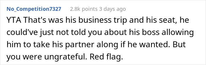 "How Very 1950s Of You": Woman Gets A Reality Check After Taking Husband's First Class Seat And Making Him Fly Coach