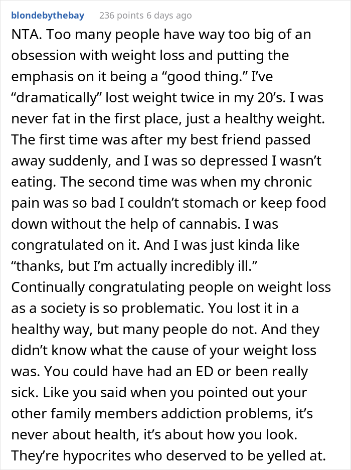 Woman Who Lost A Lot Of Weight Can't Believe How Differently Everyone Treats Her Now, Calls Out Relatives