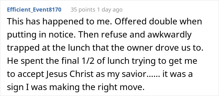Underpaid Employee Quits And Gets Offered Double The Salary, Teaches Company A Lesson On Valuing Employees Underpaid Employee Quits And Gets Offered Double The Salary, Teaches Company A Lesson On Valuing Employees