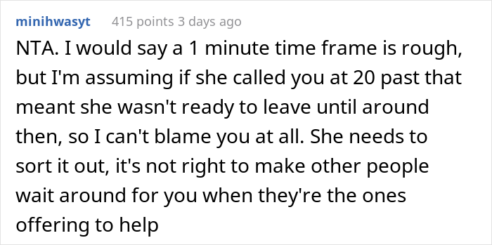 &lsquo;Chronically Late&rsquo; Woman Has An Important Appointment, Her Friend Who Was Supposed To Get Her There Leaves When She&rsquo;s Late