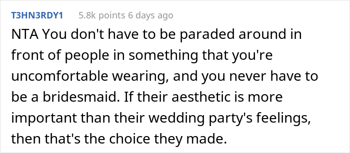 "It Would Be Genuinely Embarrassing For Me To Wear The Dress": Bride Livid After Bridesmaid Drops Out Because Of The Dress "It Would Be Genuinely Embarrassing For Me To Wear The Dress": Bride Livid After Bridesmaid Drops Out Because Of The Dress