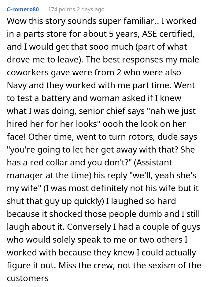 Sexist Customer Demands Female Employee Get "One Of The Boys'', They Maliciously Comply Sexist Customer Demands Female Employee Get "One Of The Boys'', They Maliciously Comply