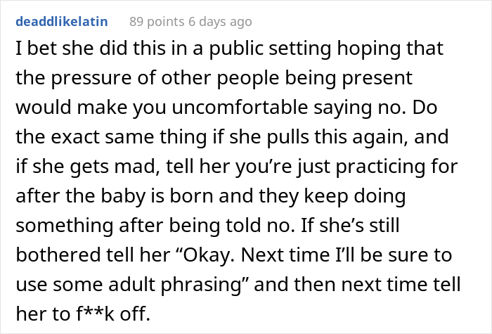 MIL Won&rsquo;t Stop Touching Mom-To-Be&rsquo;s Belly Despite Knowing That It Triggers Her, Gets Publicly Embarrassed