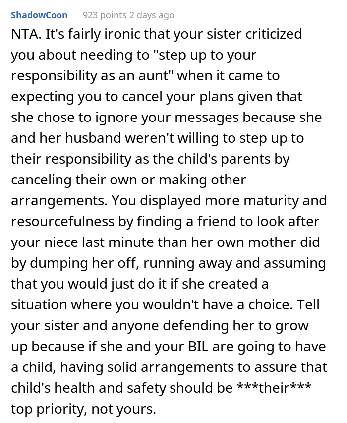 Parents 'Make' Aunt Babysit Even Though She Warned Them She Was Unavailable, Family Drama Ensues When She Then Leaves The Baby With A 'Stranger'