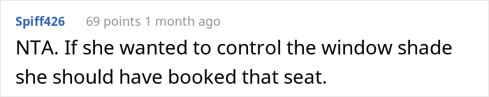 Woman Upset Her Seatmate Refused To Shut The Window Shade As They Paid Extra $30 For The Window Seat