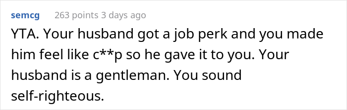 "How Very 1950s Of You": Woman Gets A Reality Check After Taking Husband's First Class Seat And Making Him Fly Coach