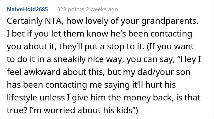 "My Father Never Paid Child Support": Grandparents Learn Their Son Basically Abandoned His Daughter, Teach Him A Lesson "My Father Never Paid Child Support": Grandparents Learn Their Son Basically Abandoned His Daughter, Teach Him A Lesson