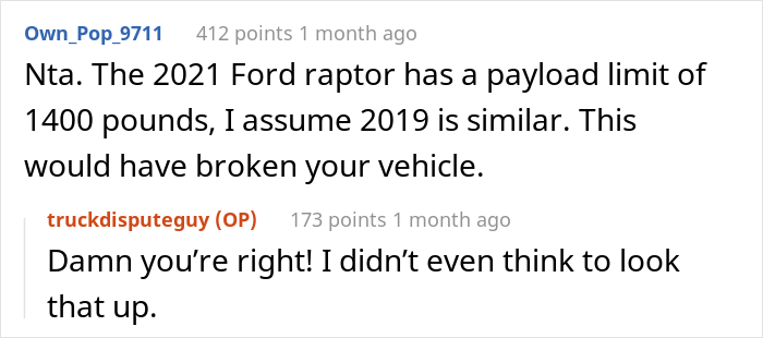 Family Drama Ensues After Brother Refused To Lend His Sibling His New Truck To Transport 3,000 Lb. Of Concrete