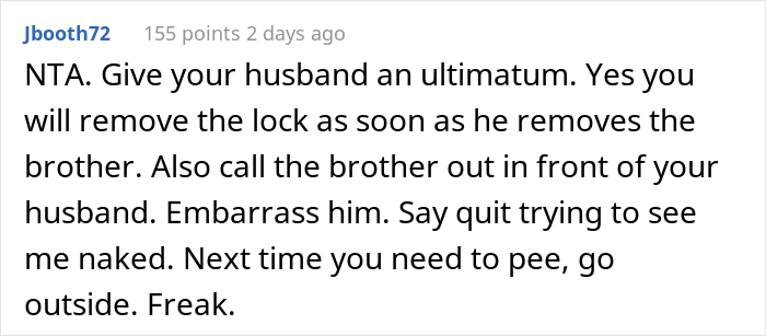 Creepy Man Keeps Walking In On His Sister-In-Law In The Bathroom, Family Drama Ensues