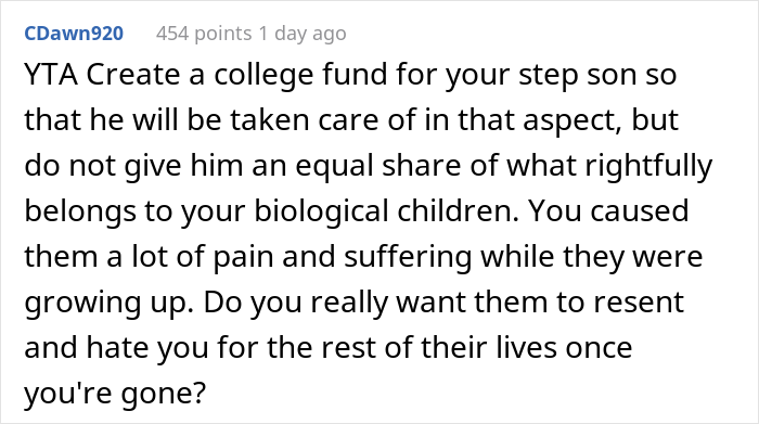 Dad Is Planning To Leave An Equal Inheritance To His Two Adult Kids And Now Teenage Stepson, His Kids Get Upset And The Internet Is On Their Side Dad Is Planning To Leave An Equal Inheritance To His Two Adult Kids And Now Teenage Stepson, His Kids Get Upset And The Internet Is On Their Side