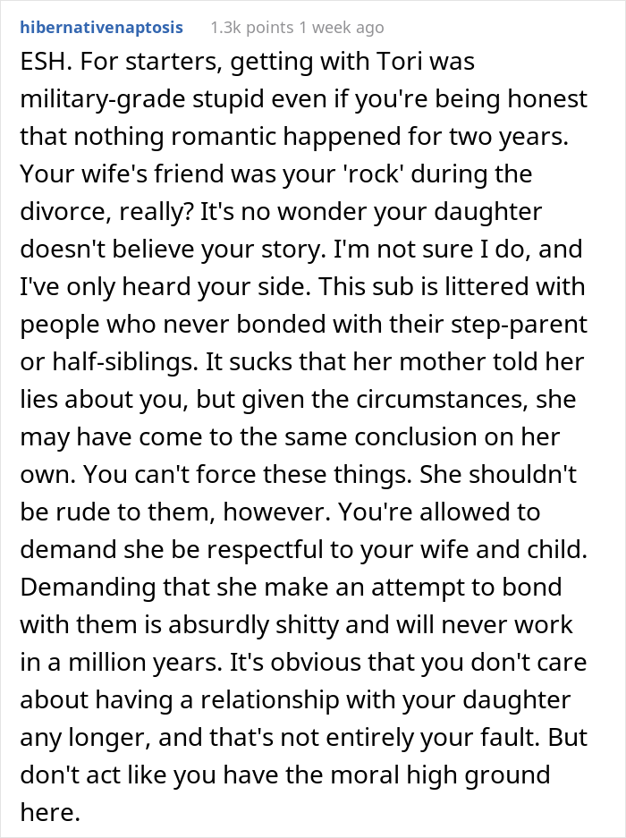 Dad Asks If He's A Jerk For Teaching Daughter A Lesson Of Respect To His New Wife And Kid By Refusing To Pay For Her College
