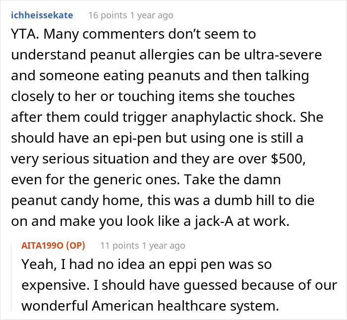 "Am I The Jerk For 'Not Respecting' My Coworker&rsquo;s Peanut Allergy?"