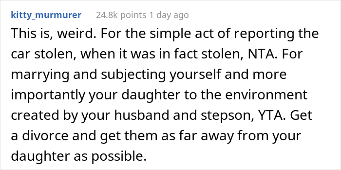&ldquo;My Husband Blew Up At Me&rdquo;: Woman Wonders If She&rsquo;s Wrong To Have Called The Police On Her Stepson, Who Stole Her Daughter&rsquo;s Car