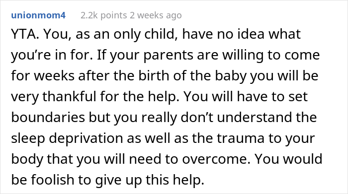 Pregnant Woman Asks For Parents&rsquo; Help For A Few Weeks, Refuses To Let Them Stay At Her House Because She Wants Privacy