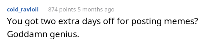 People Online Applaud This Employee Who Responded To His Supervisor's Message With A Meme And Got Suspended For It People Online Applaud This Employee Who Responded To His Supervisor's Message With A Meme And Got Suspended For It