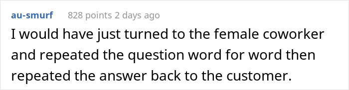 Sexist Customer Demands Female Employee Get "One Of The Boys'', They Maliciously Comply Sexist Customer Demands Female Employee Get "One Of The Boys'', They Maliciously Comply