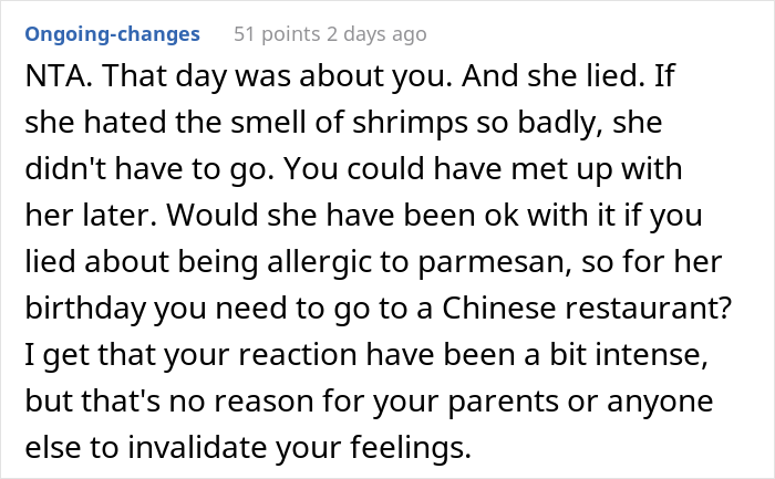 &ldquo;AITA For Leaving After I Found Out My SIL Was Lying About Her Food Allergy?&rdquo;