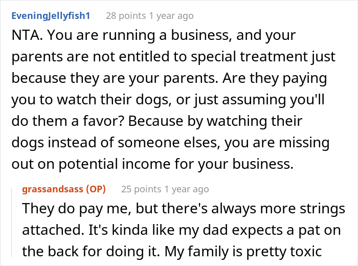 Woman Refuses To Let Down A Client Who Booked A Year In Advance Just So Parents Can Go On A Dog-Free Trip, Gets Called A Jerk