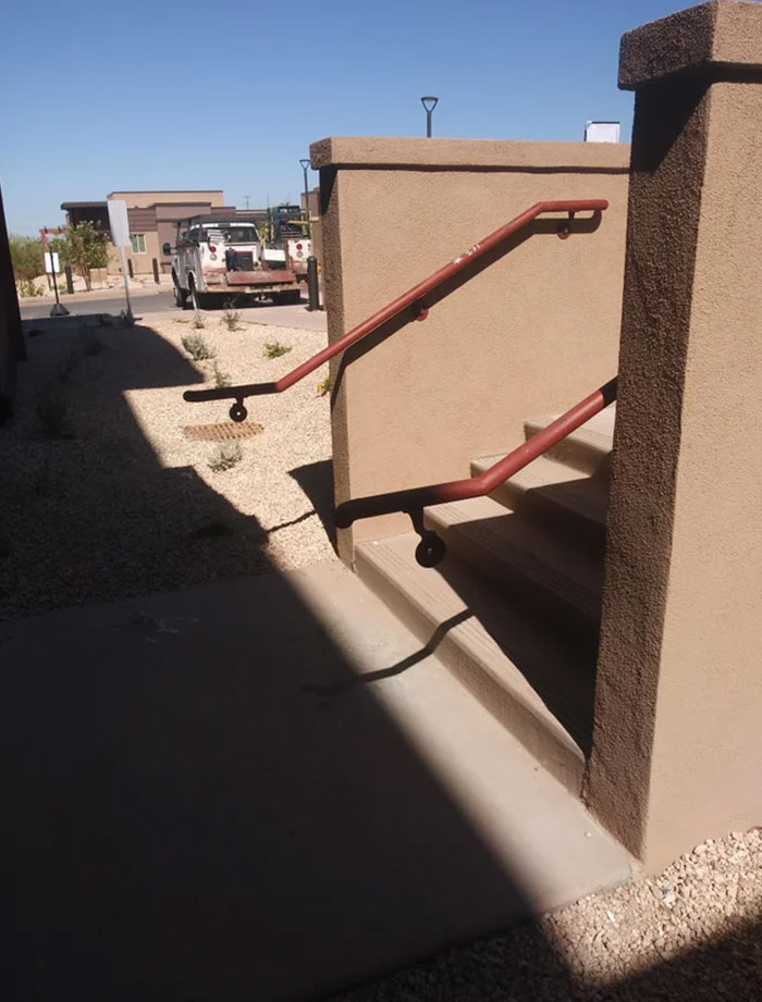 The Way This Job Is Going It Honestly Could Be Anyone's Fault. (Look At The Railing For The Stairs)