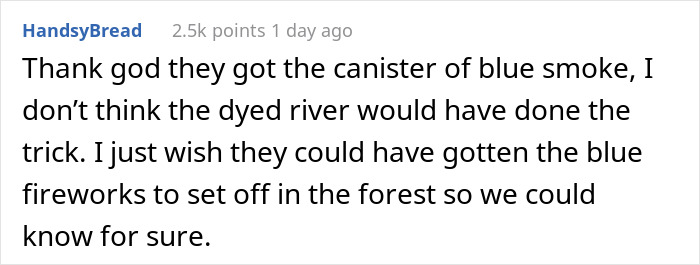 Couple Thought It Was A Good Idea To Dye A Whole Waterfall For Their Gender Reveal Party