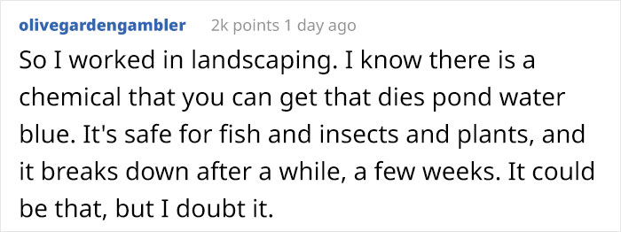 Couple Thought It Was A Good Idea To Dye A Whole Waterfall For Their Gender Reveal Party