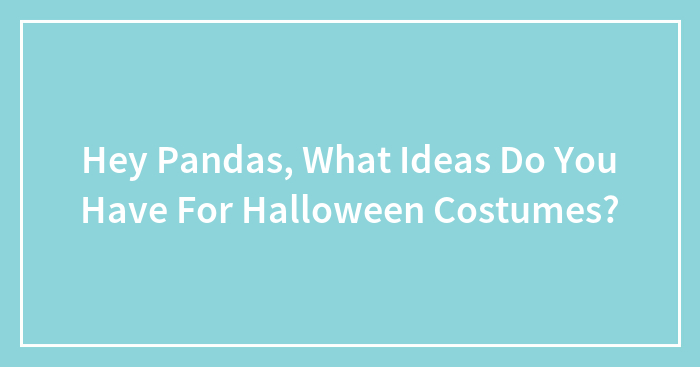 Hey Pandas, What Ideas Do You Have For Halloween Costumes? (Closed)
