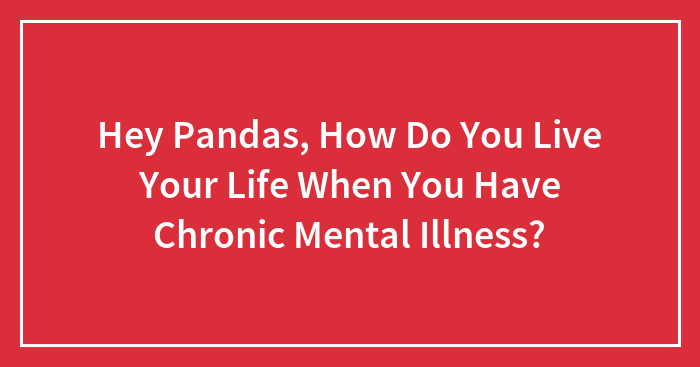 Hey Pandas, How Do You Live Your Life When You Have Chronic Mental Illness?