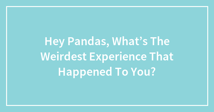 Hey Pandas, What’s The Weirdest Experience That Happened To You? (Closed)