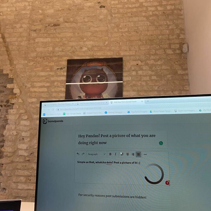 Hey Pandas! Post A Picture Of What You Are Doing Right Now (Closed)