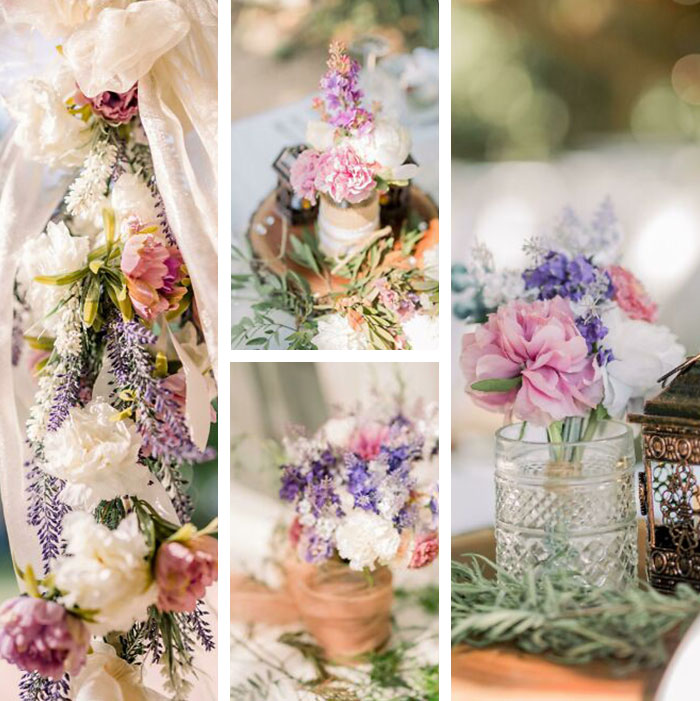 Decided To Be My Own Florist With Mostly Ebay Flowers/Items, Using Thrift Shop Glasses As Vases For My Table Centrepieces