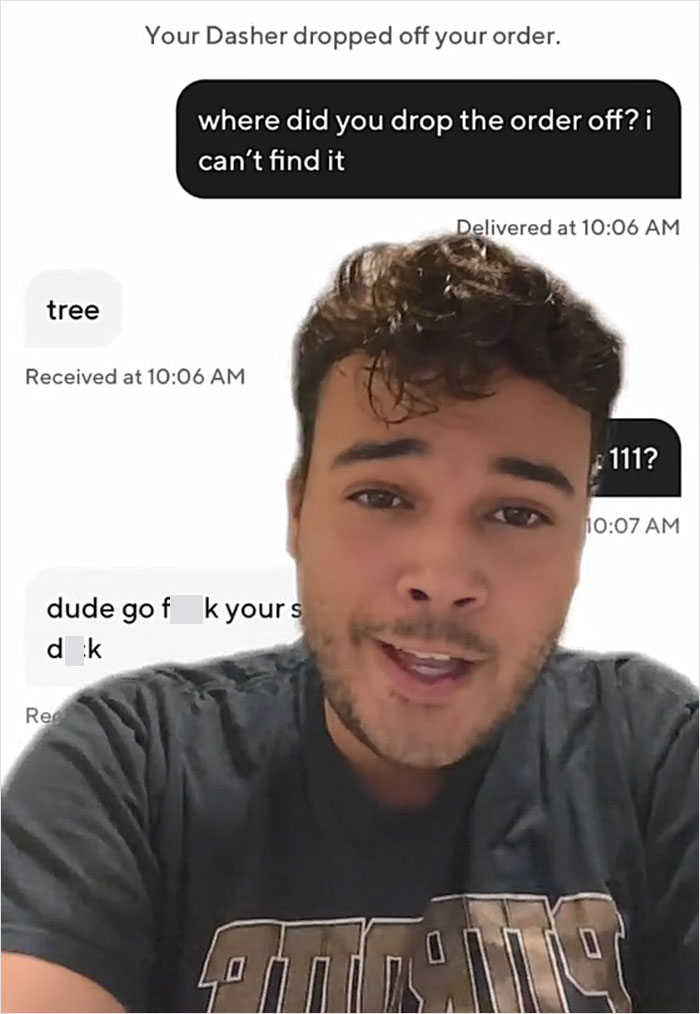 Customer Orders Breakfast And Leaves A $1.50 Tip, The Delivery Driver Snaps And Leaves The Food In A Tree