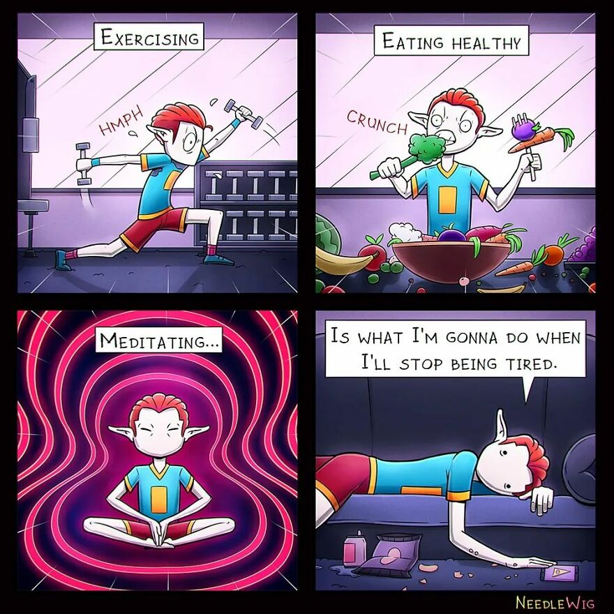 Artist Makes Dark Humor Comics That Explore The Most Cursed Desires (49 New Pics)