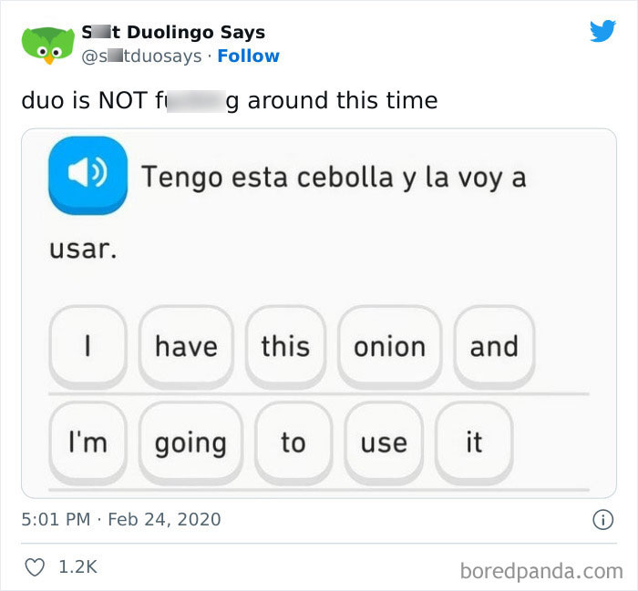 Funny Duolingo Sentences