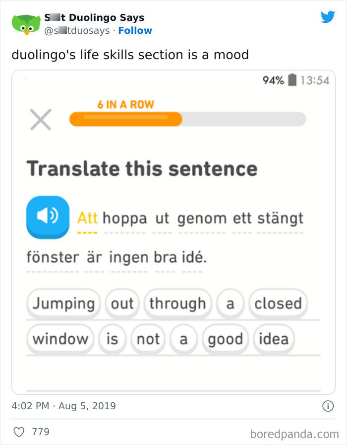 Funny Duolingo Sentences