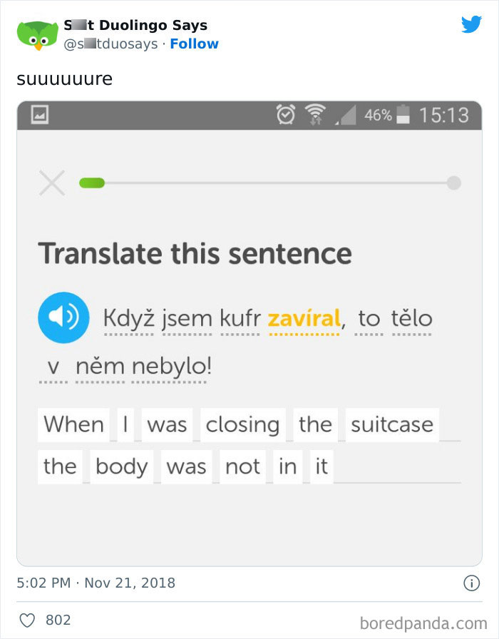 Funny Duolingo Sentences