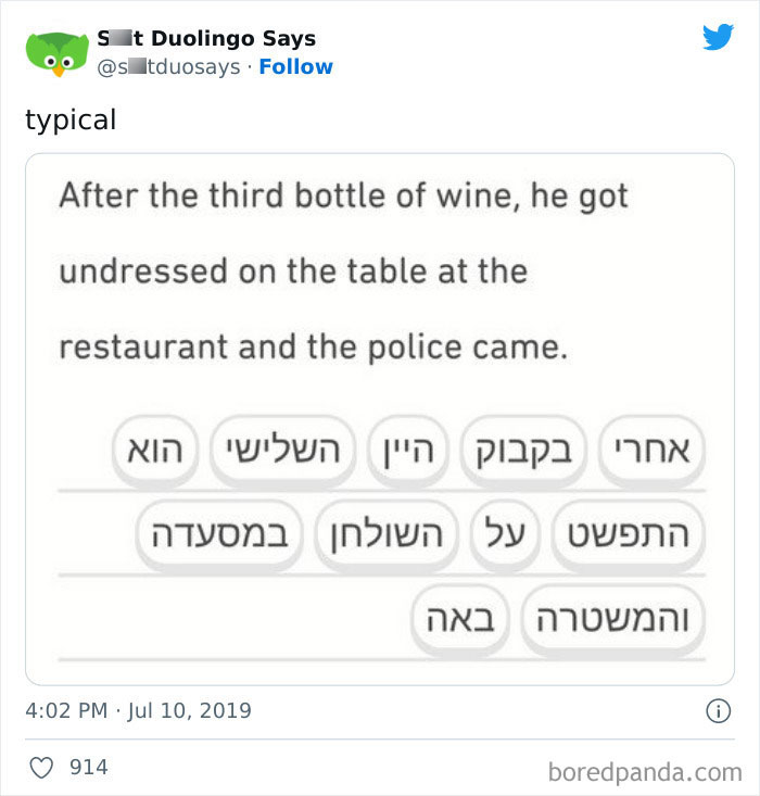 Funny Duolingo Sentences