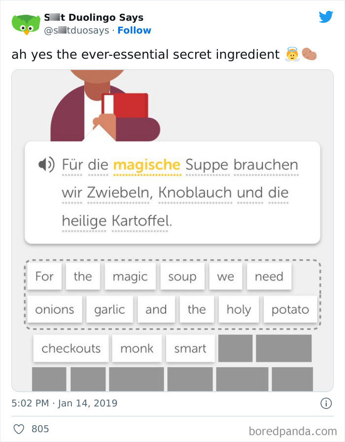 Funny Duolingo Sentences