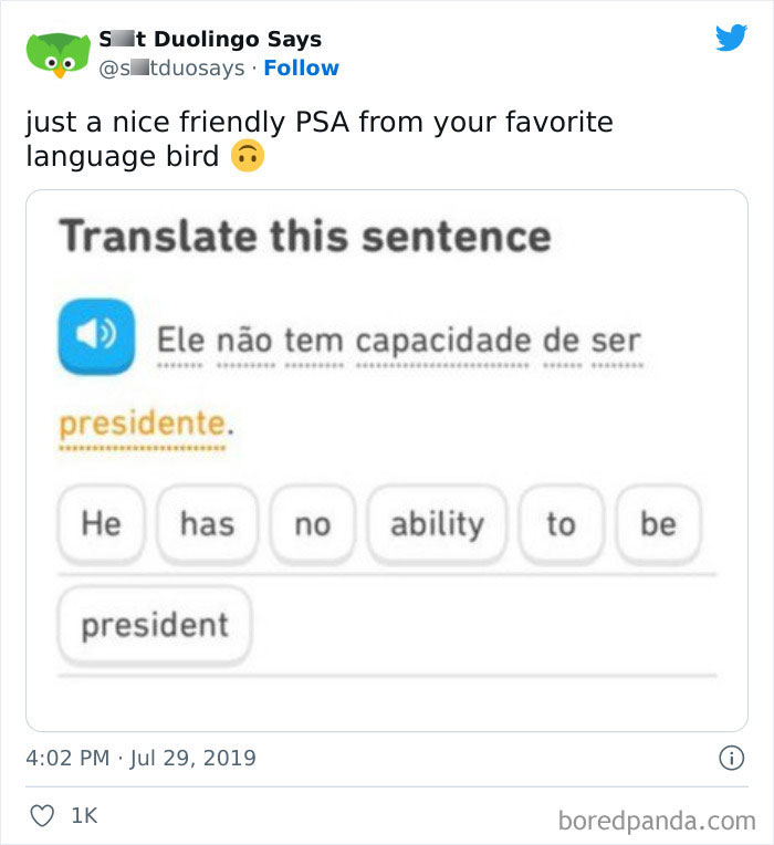 Funny Duolingo Sentences