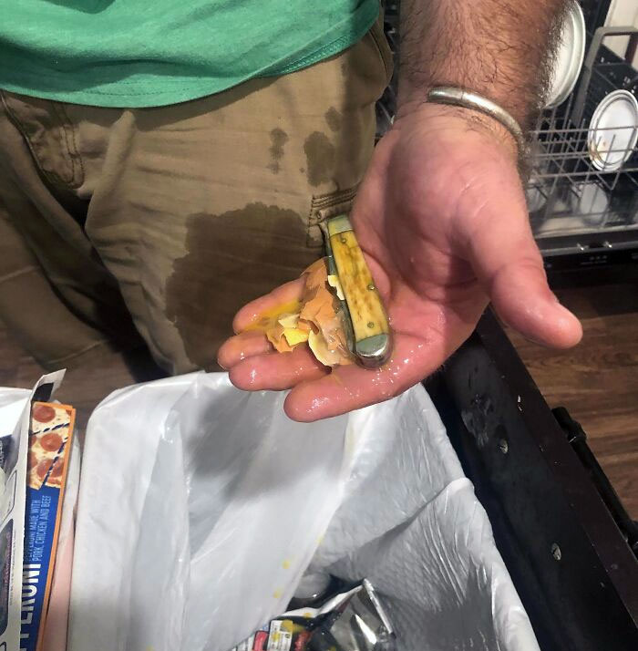 I Forgot That I Had Two Eggs In My Pocket After Checking The Chickens