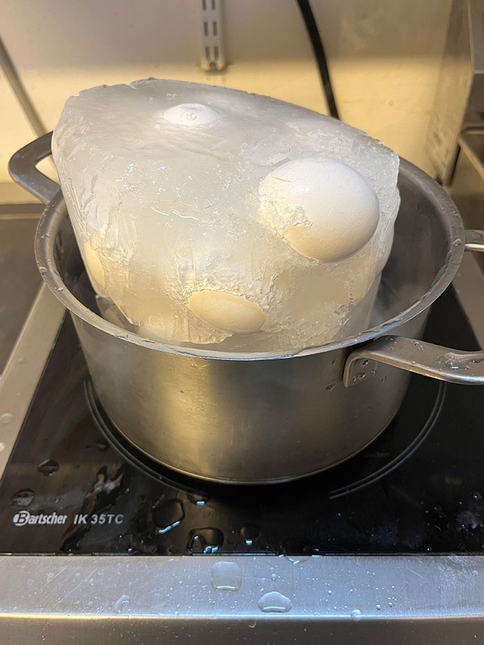 My Step Dad Keeps Forgetting To Take The Boiled Eggs Out Of The Freezer When They’ve Cooled Down