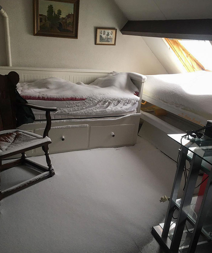 "Creo que dejé una ventana abierta anoche, no estoy seguro"